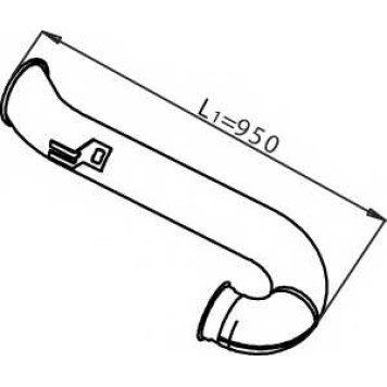 Труба выхлопного газа DINEX 21739