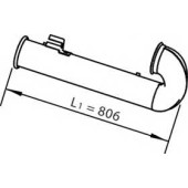 Труба выхлопного газа DINEX 21788