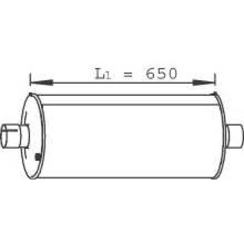 Средний глушитель выхлопных газов DINEX 28426