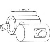 Глушитель выхлопных газов конечный DINEX 28462