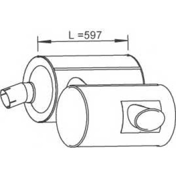 Глушитель выхлопных газов конечный DINEX 28462