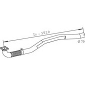 Труба выхлопного газа DINEX 29240