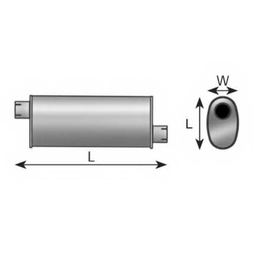 Средний глушитель выхлопных газов DINEX 50337