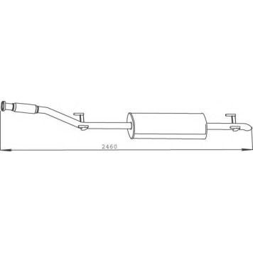 Глушитель выхлопных газов конечный DINEX 50481
