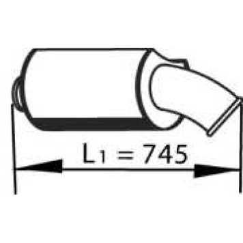 Глушитель выхлопных газов конечный DINEX 80405