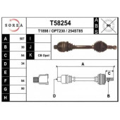 Приводной вал EAI T58254
