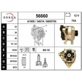 Генератор 70А для CITROEN BERLINGO, C15, C5, EVASION, JUMPER, JUMPY, XANTIA, XSARA / FIAT DUCATO, SCUDO, ULYSSE / LANCIA ZETA / PEUGEOT 206, 306, 406, 806, BOXER, EXPERT, PARTNER <b>EAI 56660 / 3467A</b>