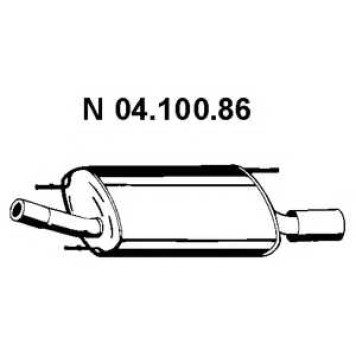 Глушитель выхлопных газов конечный EBERSPACHER 04.100.86
