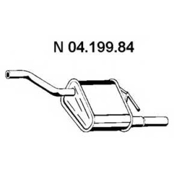 Глушитель выхлопных газов конечный EBERSPACHER 04.199.84