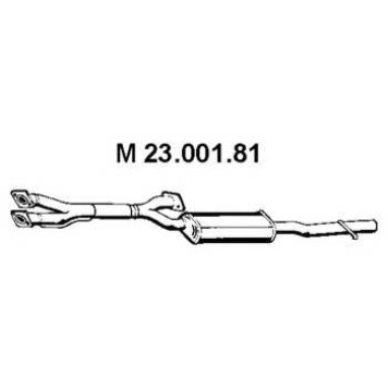 Средний глушитель выхлопных газов EBERSPACHER 23.001.81