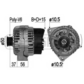 Генератор 150А для MERCEDES S(C140,C215,W220) <b>ERA 209041</b>