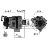 Генератор 120А для HYUNDAI ELANTRA, GRANDEUR, i30, SANTA FE, SONATA, TRAJET, TUCSON / KIA CARENS, CEED, CERATO, MAGENTIS, PRO CEED, SORENTO, SPORTAGE <b>ERA 210024</b>