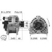 Генератор 90А для AUDI A3, TT / SKODA FABIA, OCTAVIA / VW BORA, CADDY, GOLF, MULTIVAN, NEW BEETLE, POLO, TRANSPORTER <b>ERA 210203</b>