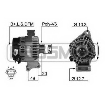Генератор 105А для FORD C-MAX(DM2), FOCUS(DBW,DA#,DAW,DFW,DNW) <b>ERA 210357</b>