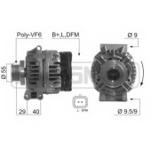 Генератор 98А для DACIA LOGAN, LOGAN EXPRESS, LOGAN MCV, SANDERO / NISSAN KUBISTAR / RENAULT CLIO, KANGOO, KANGOO Express, LAGUNA, LOGAN, MEGANE, MEGANE Scenic, SCENIC, THALIA <b>ERA 210397</b>