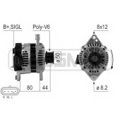 Генератор 85А для CHEVROLET AVEO(T255,T250), LACETTI(J200), NUBIRA / DAEWOO LACETTI(KLAN), NUBIRA(KLAN) <b>ERA 210643</b>