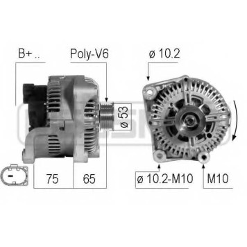 Генератор 170А для BMW X5(E70), X6(E72,E71) <b>ERA 210735</b>
