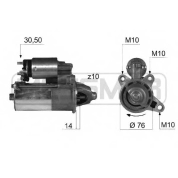 Стартер 1,4кВт для FORD FOCUS(DBW,DAW,DFW,DNW) <b>ERA 220364</b>