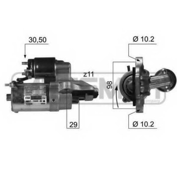 Стартер 1,2кВт для FORD C-MAX(DM2), FOCUS <b>ERA 220370</b>