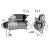 Стартер 1,1кВт для CHEVROLET CRUZE / FIAT CROMA / OPEL ASTRA, CORSA, INSIGNIA, MERIVA, SIGNUM, VECTRA, VECTRA C GTS, ZAFIRA <b>ERA 220609</b>
