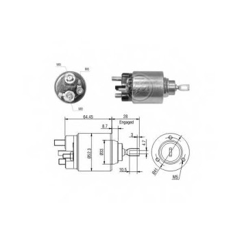 Тяговое реле стартера ERA ZM371