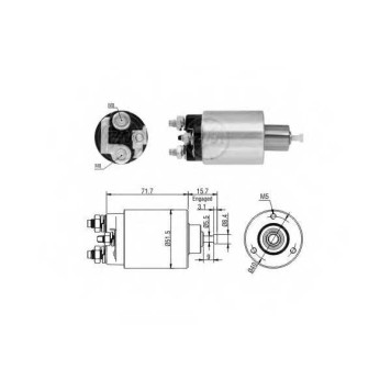 Тяговое реле стартера ERA ZM865