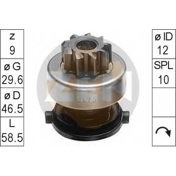 Привод с механизмом свободного хода стартера ERA ZN0475