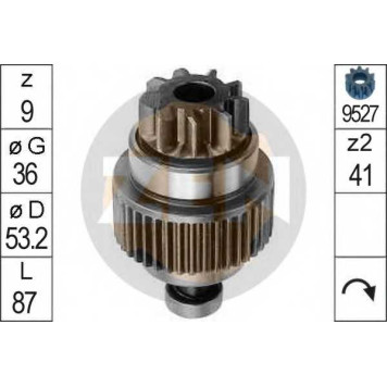Привод с механизмом свободного хода стартера ERA ZN0790
