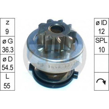 Привод с механизмом свободного хода стартера ERA ZN1650