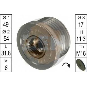 Механизм свободного хода генератора ERA ZN5458