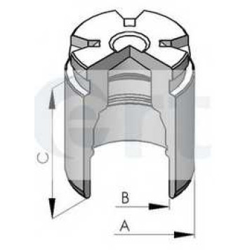 Поршень корпуса скобы тормоза ERT 150523-C