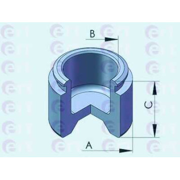 Поршень корпуса скобы тормоза ERT 151233-C