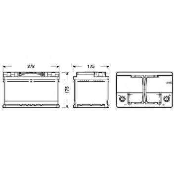 Аккумулятор EXIDE 100EFB / EL652-1