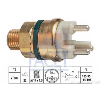 Термовыключатель вентилятора радиатора FACET EPS 1.850.636 / 7.5636