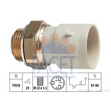 Термовыключатель вентилятора радиатора FACET EPS 1.850.271 / 7.5271