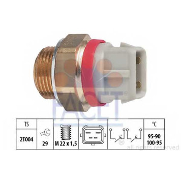 Термовыключатель вентилятора радиатора FACET EPS 1.850.682 / 7.5682