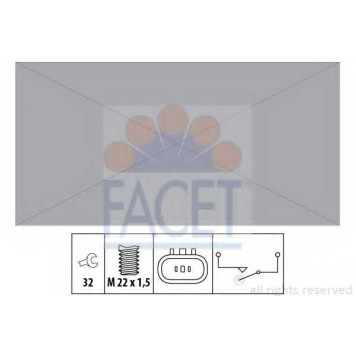 Выключатель фары заднего хода FACET EPS 1.860.308 / 7.6308