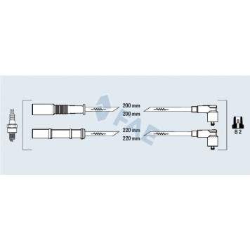 Комплект проводов зажигания FAE 85626