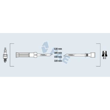 Комплект проводов зажигания FAE 85996