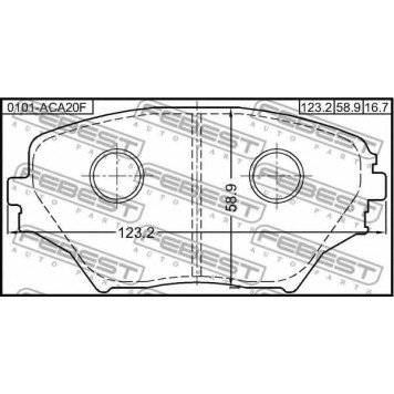 Колодки тормозные дисковые передний для TOYOTA RAV 4(ACA2#,CLA2#,XA2#,ZCA2#) <b>FEBEST 0101-ACA20F</b>-1