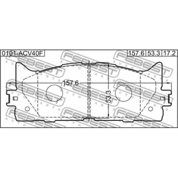 Колодки тормозные дисковые передний для LEXUS ES(ACV4#, ASV6#, AVV6#, GSV4#, GSV6#) / TOYOTA AURION(ACV4#, ACV5#, GSV4#, GSV5#), CAMRY(AVV5#, XV5#) <b>FEBEST 0101-ACV40F</b>-1