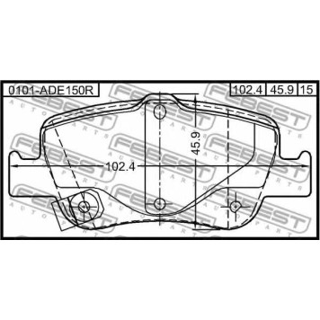 Колодки тормозные дисковые задний для TOYOTA AURIS, COROLLA RUMION, COROLLA, MATRIX <b>FEBEST 0101-ADE150R</b>-1