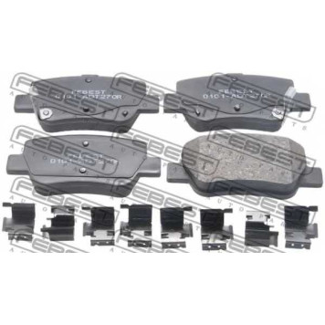 Колодки тормозные дисковые задний для TOYOTA AVENSIS(ADT27,ZRT27) <b>FEBEST 0101-ADT270R</b>