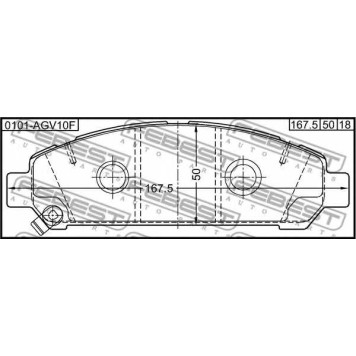 Колодки тормозные дисковые передний для TOYOTA VENZA(AGV1#,GGV1#) <b>FEBEST 0101-AGV10F</b>-1