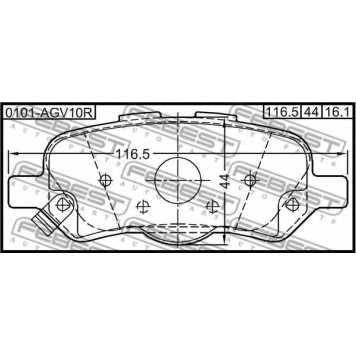 Колодки тормозные дисковые задний для TOYOTA VENZA(AGV1#,GGV1#) <b>FEBEST 0101-AGV10R</b>-1