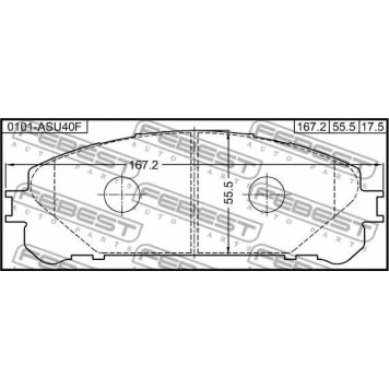 Колодки тормозные дисковые передний для LEXUS NX(AGZ1#,AYZ1#,ZGZ1#), RX(AGL1#,GGL1#,GYL1#) / TOYOTA KLUGER(#ASU4#,#GSU4#,#MHU4#), SIENNA(ASL3#,GSL3#) <b>FEBEST 0101-ASU40F</b>-1