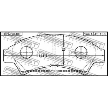 Колодки тормозные дисковые передний для TOYOTA VISTA(CV3#,CV4#,SV3#,SV4#) <b>FEBEST 0101-CV30F</b>-1