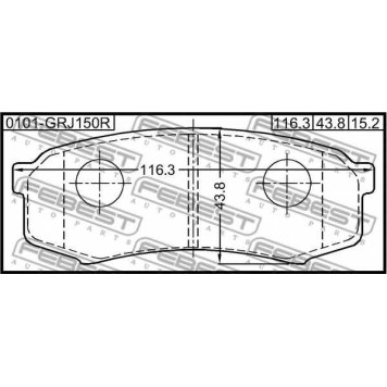 Колодки тормозные дисковые задний для MITSUBISHI PAJERO / TOYOTA 4 RUNNER, DYNA, FJ CRUISER, HILUX, LAND CRUISER 100, LAND CRUISER 150, LAND CRUISER 90, LAND CRUISER, SEQUOIA <b>FEBEST 0101-GRJ150R</b>-1