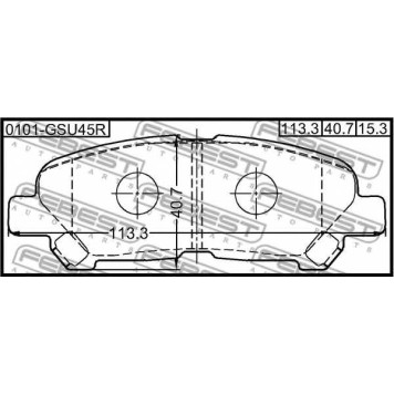 Колодки тормозные дисковые передний для TOYOTA KLUGER(#ASU4#,#GSU4#,#MHU4#) <b>FEBEST 0101-GSU45R</b>-1