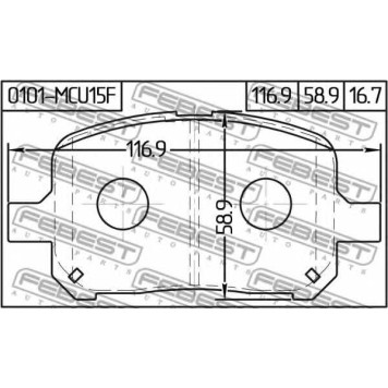 Колодки тормозные дисковые передний для LEXUS ES, RX / TOYOTA AVALON, CAMRY, GAIA, HARRIER, PREVIA, WINDOM <b>FEBEST 0101-MCU15F</b>-1
